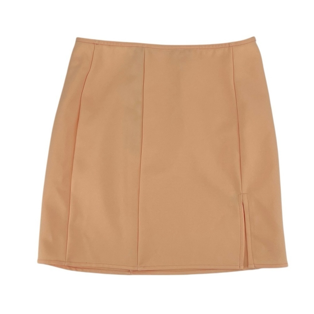 blue blush Yellow Side Slit Mini Skirt Size Med Women’s